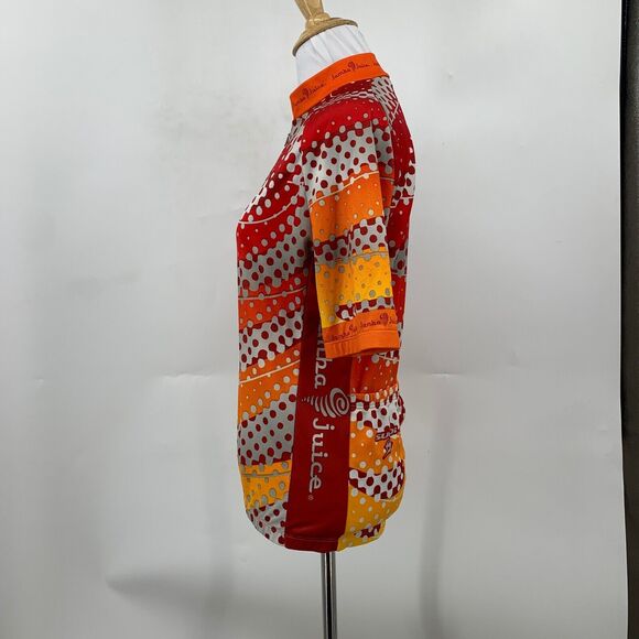 Sugoi Jamba Juice Cycling Shirt Womens S Multi Short Sleeve Zip Up Mock Neck - Picture 4 of 10